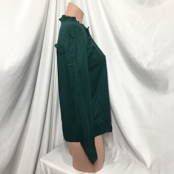 Hinge Ruffle Detail Popover Blouse (B15) - Picture 3 of 8